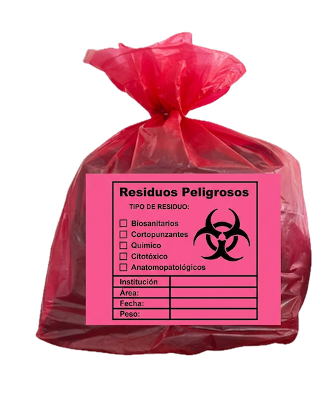 Bolsa roja para desechos biologicos